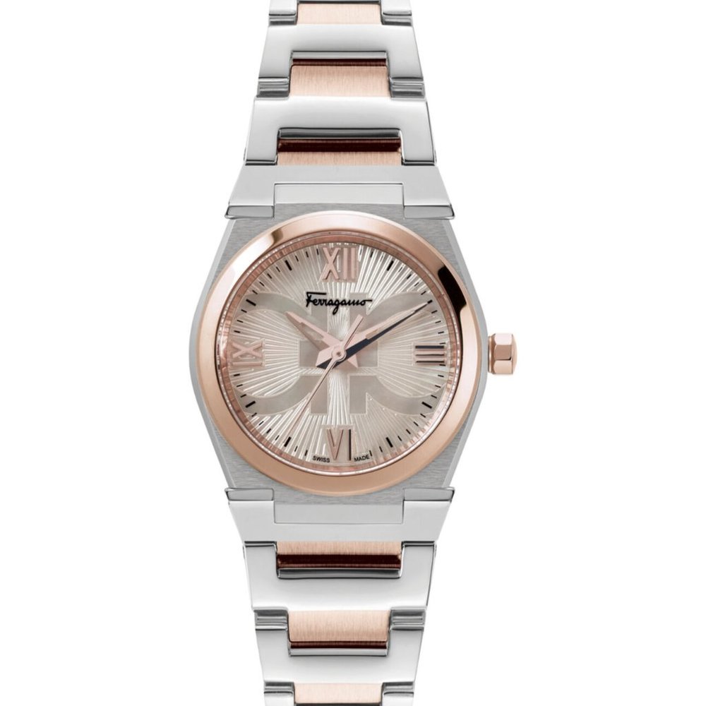 Ferragamo Womens Two Tone Fashion Watch